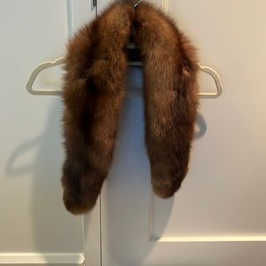 Vintage fox mink fur neck shawl stole